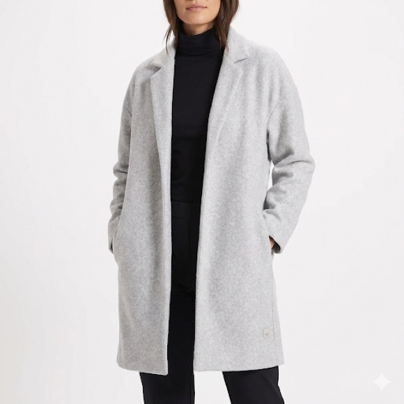 Vuori Jackets & Blazers - Vuori Women’s Restore Longline Open Front Coat Light Gray Size L